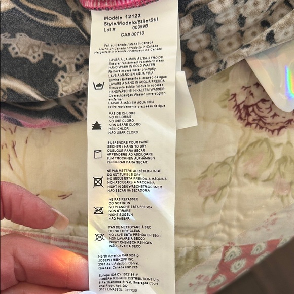 Joseph Ribkoff Asymmetrical Dress in Pink and Black - Picture 9 of 10